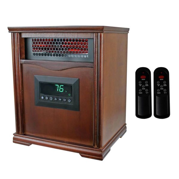 Lifesmart 1500W Electric Infrared Quartz Indoor Space Heater, (2 Pack) - Image 2