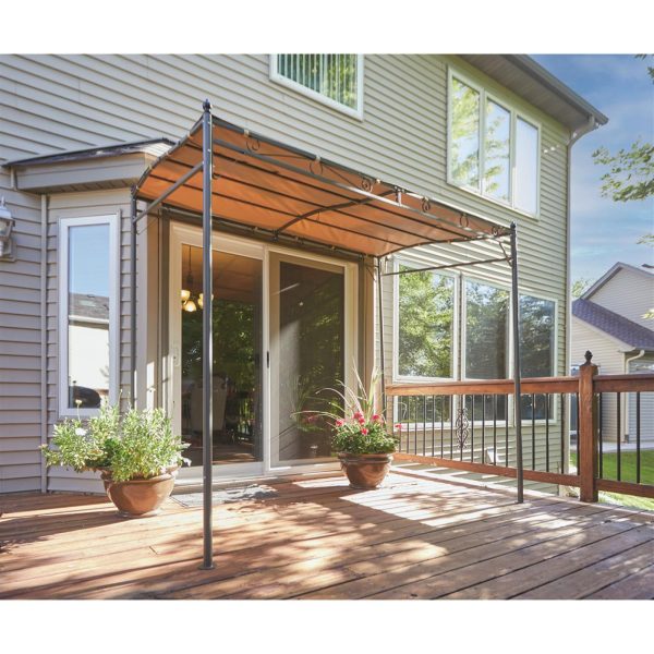 Guide Gear Small Gazebo 5' x 8' Canopy Tent Instant Shelter Outdoor Sun Shade for Patio, Backyard, Garden, BBQ Grill, Tan - Image 6