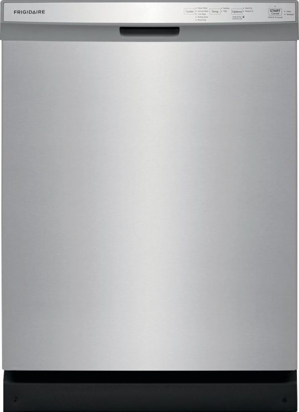 Frigidaire - 24" Front Control Tall Tub Built-In Dishwasher - Stainless steel