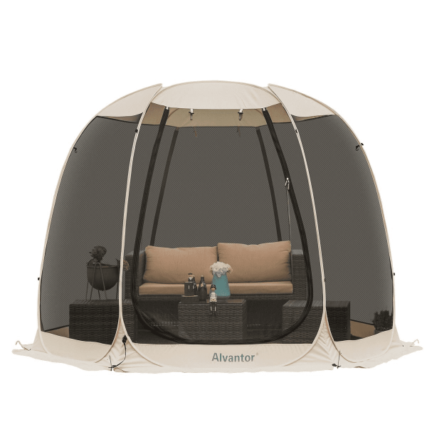 Screen Room House 10x10 Outdoor Family Camping Tent Pop Up Sun Shade Canopy Dining Gazebo by Alvantor - Image 13