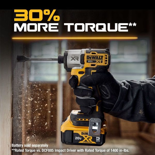 DW 20V MAX XR 1/4in Impact Driver DCF845B - Image 3