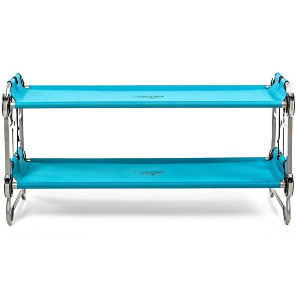 Disc-O-Bed Youth Benchable Camping Cot with Organizers, Teal Blue - Open Box - Image 7