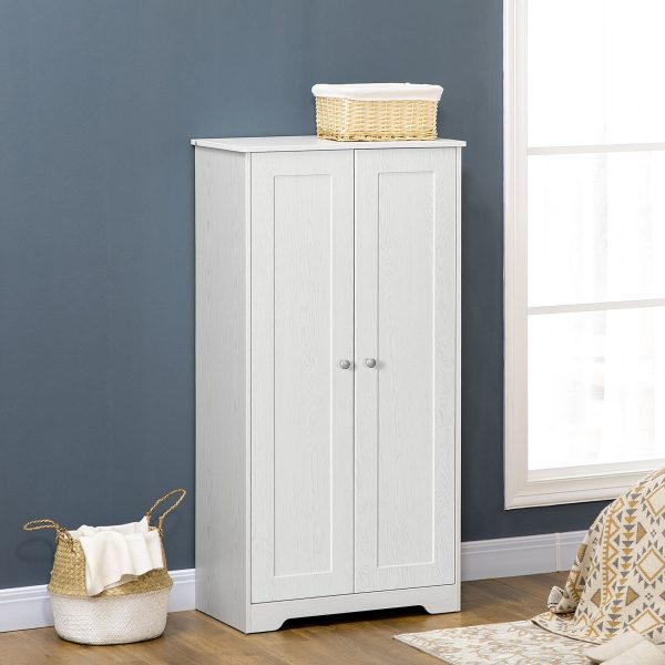 HOMCOM Kitchen Pantry, Freestanding Cupboard with Adjustable Shelves White - Image 2