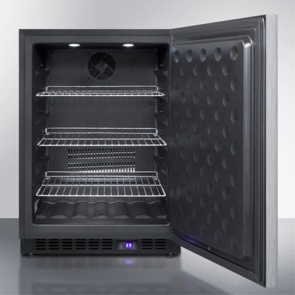 Frost-free built-in undercounter all-freezer for residential or commercial use, with stainless steel wrapped exterior and horizontal handle - Image 3