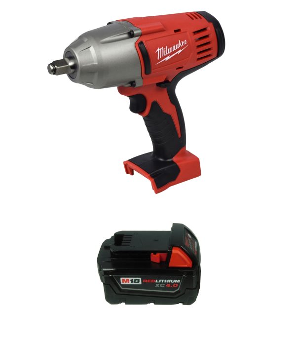 Milwaukee M18 1/2" 18V High-Torque Impact Wrench 2663-20 with 4Ah Battery