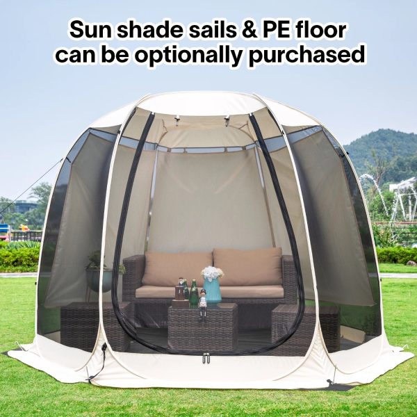 Screen Room House 10x10 Outdoor Family Camping Tent Pop Up Sun Shade Canopy Dining Gazebo by Alvantor - Image 11