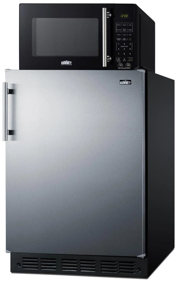 Summit MRF708BLSSA Microwave & Refrigerator Combination with Allocator - Image 5