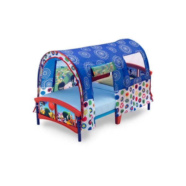Delta Children Mickey Mouse Plastic Toddler Canopy Bed， Blue - Image 2